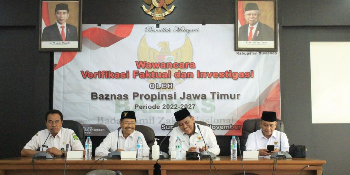 10 Calon Pimpinan Baznas Sumenep Jalani Verifikasi Faktual, ini Pesan Ketua Baznas Jatim