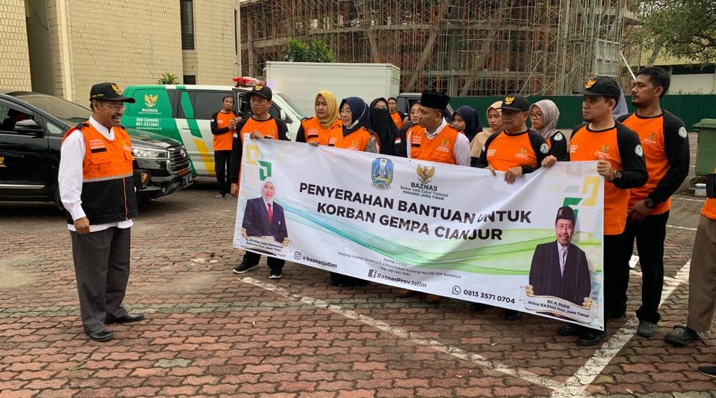 Baznas Jatim Kirim Pasukan Beserta Bantuan Ratusan Juta Untuk Korban Gempa Cianjur