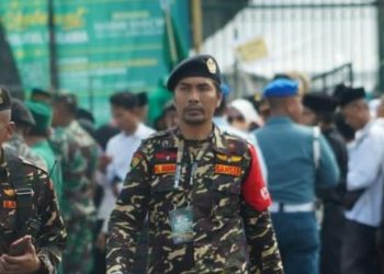 Bupati Madiun Turun Gunung Beratribut Banser, Kawal Kyai NU