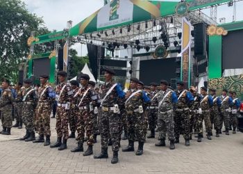 Puluhan Ribu Pasukan Banser, TNI-Polri Dikerahkan Untuk Mengamankan Puncak 1 Abad NU