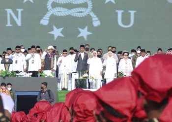 Presiden Jokowi Beserta Menterinya Menghadiri Resepsi 1 Abad Nahdlatul Ulama