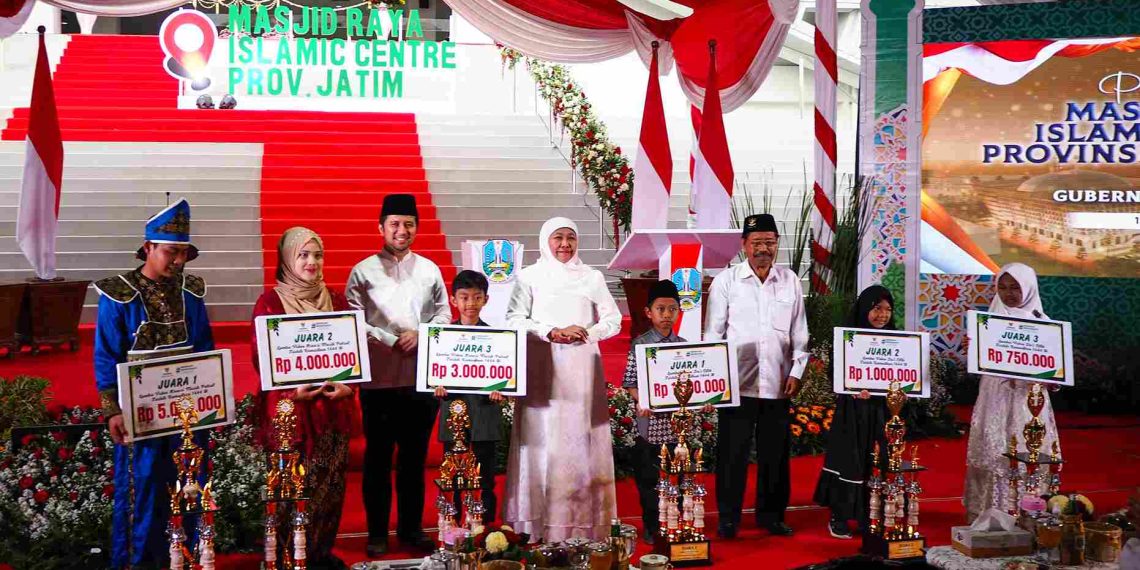 Lomba Tarhib Ramadhan Baznas Jatim, Khofifah Apresiasi Pemenang Pildacil dan Grub Musik Patrol
