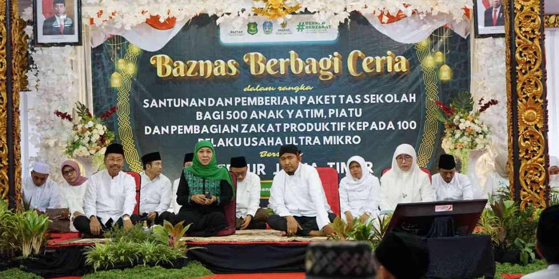 Safari Ramadhan, Gubenur Khofifah dan Baznas Jatim Santuni 500 Yatim Dhuafa di Sumenep