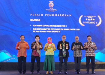 Baznas Borong Dua Penghargaan Sekaligus Pada TOP Human Capital Awards 2023.