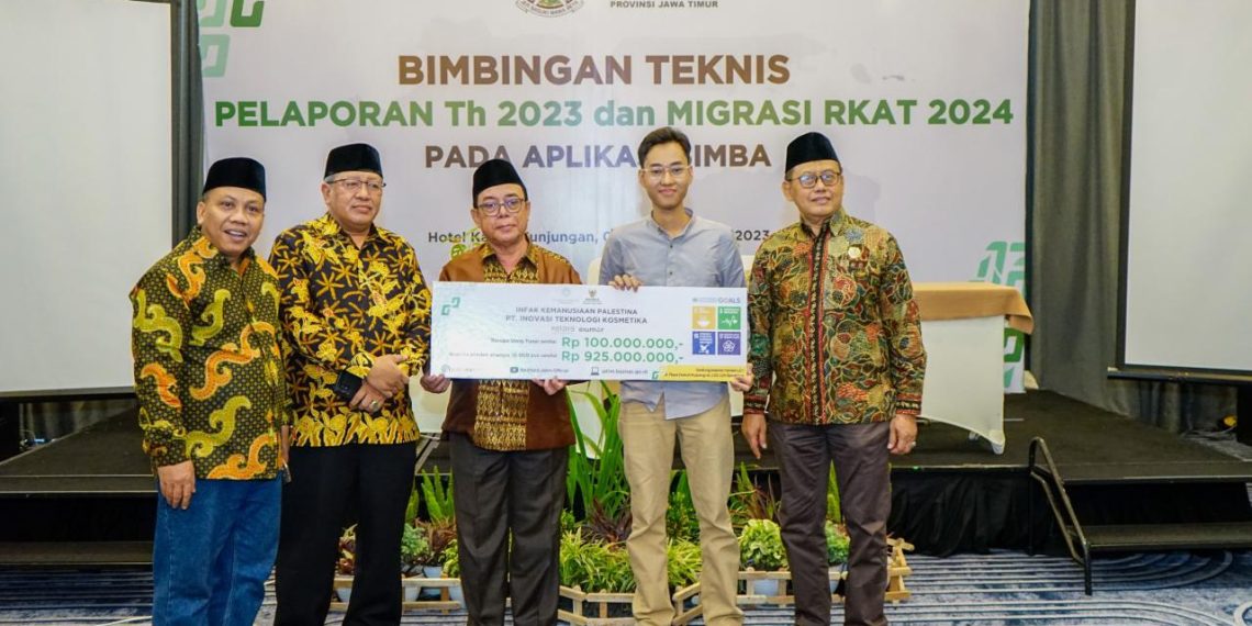 PT. Inovasi Teknologi Kosmetika (INTEKO) Salurkan 1 Miliar 25 juta Melalui Baznas Jawa Timur; Galang Bantuan Kemanusiaan untuk Rakyat Palestina