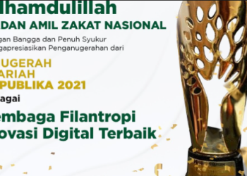 Baznas RI Menjadi Filantropi Layanan Terbaik Serta Raih Anugerah Syariah Republika 2023.