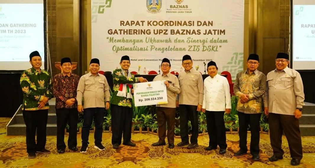 Baznas Malang Salurkan Donasi Kemanusiaan Palestina Melalui Baznas Jatim Sebesar Rp 208.554.250