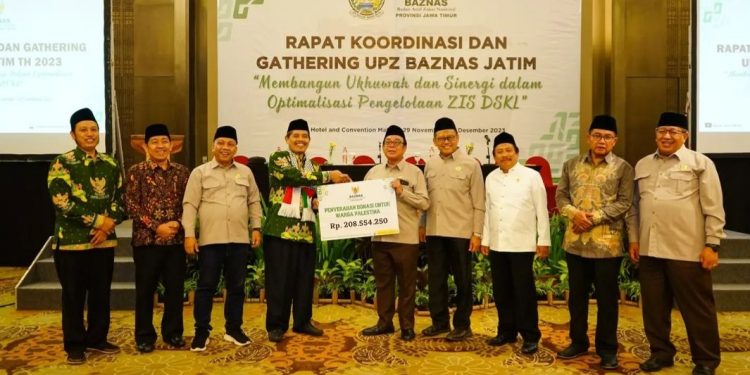Baznas Malang Salurkan Donasi Kemanusiaan Palestina Melalui Baznas Jatim Sebesar Rp 208.554.250