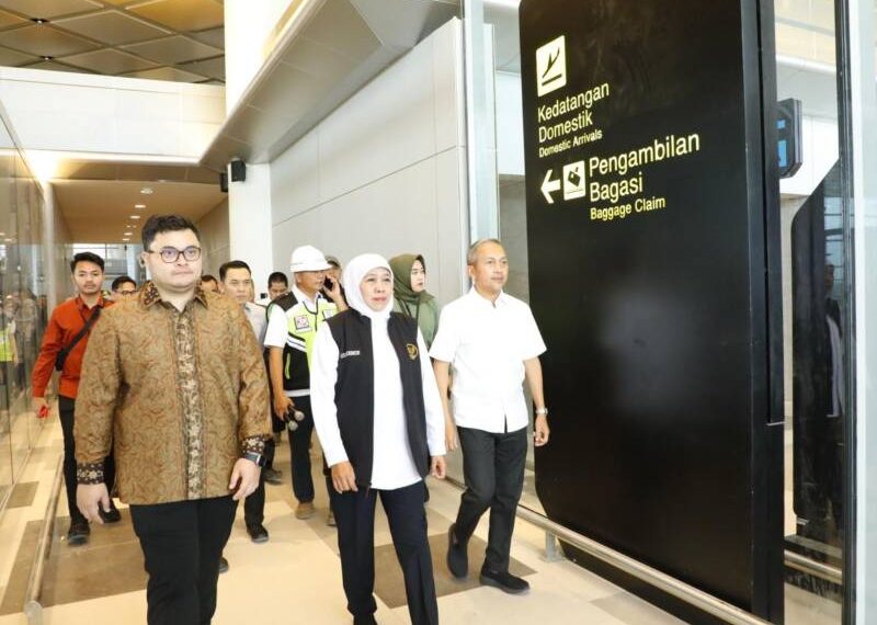 Bandara Internasional Dhoho Tahap Finishing, Bu khofifah Indar Parawansa meninjau/mengecek persiapan operasional