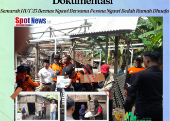 Baznas Ngawi Bersama Pesona Ngawi Bedah Rumah Dhuafa Sebagai Semarak HUT Baznas Ke-23