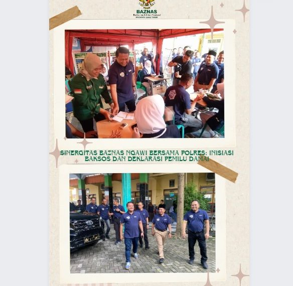 Sinergitas Baznas Ngawi Bersama Polres: Inisiasi Baksos dan Deklarasi Pemilu Damai