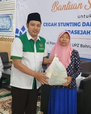 Badan Amil Zakat Nasional (BAZNAS) Kota Malang dan UPZ Bahrul Mahfiroh Cegah Stunting.