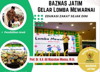 BAZNAS Jatim Gelar Lomba Mewarnai Tingkat Tingkat TK, Bertujuan Edukasi Zakat Sejak Dini