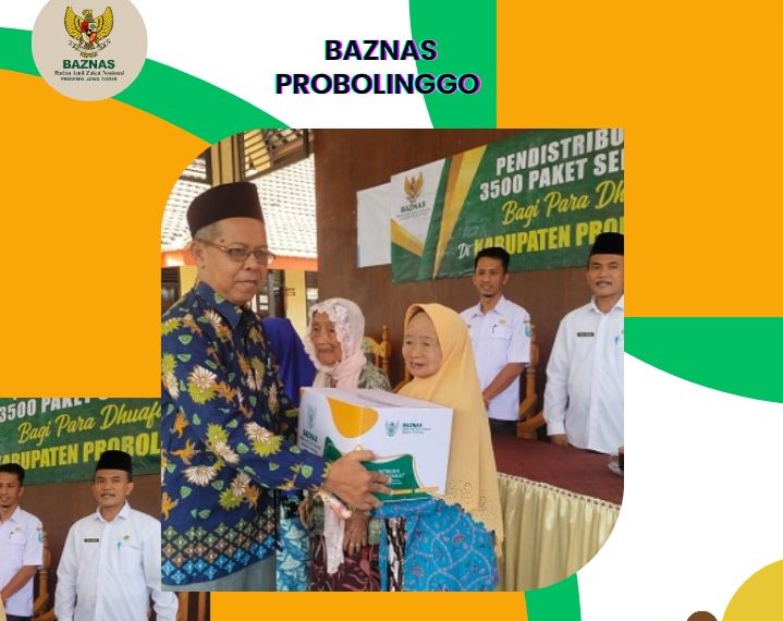 Basznas Probolinggo Mengawal Pendistribusi Paket Sembako Bagi Kaum Dhuafa
