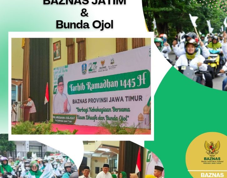 BAZNAS Jatim Gelar Pawai Tarhib Bersama Bunda Ojol
