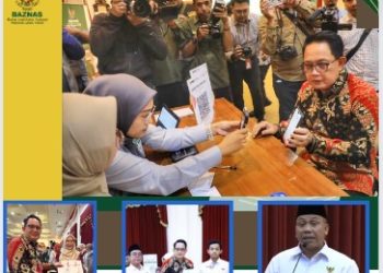 Pj. Gubernur Adhy Serahkan Zakat Ramadan 1445H Bersama Forkopimda Jatim Ke Baznas Jatim.
