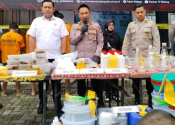 Polres Malang Bongkar Home Industry Narkotika di Prigen Yang Dikendalikan Narapidana Lapas