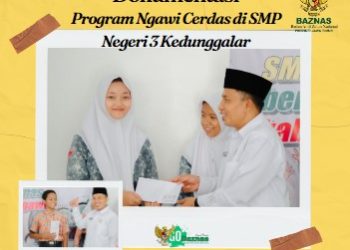 Baznas Ngawi Menyalurkan Bantuan ProgramSalurkan Program Ngawi Cerdas di SMP Negeri 3 Kedunggalar