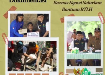 Baznas Ngawi Bersama Wakil Bupati Ngawi Salurkan Bantuan RTLH (Rumah Tidak Layak Huni)