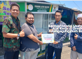 Bantuan Modal Usaha dan Alat Kerja di Gresik dan Tulungagung oleh Baznas jatim