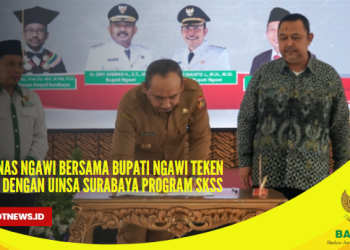 Baznas Ngawi Bersama Bupati Ngawi Teken MoU dengan UINSA Surabaya Program SKSS