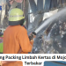 Gudang Packing Limbah Kertas di Mojokerto Terbakar