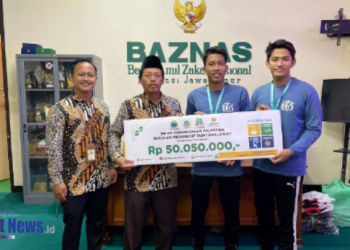 Pesantren Progresif Bumi Shalawat Salurkan Donasi Palestina Melalui BAZNAS Jatim