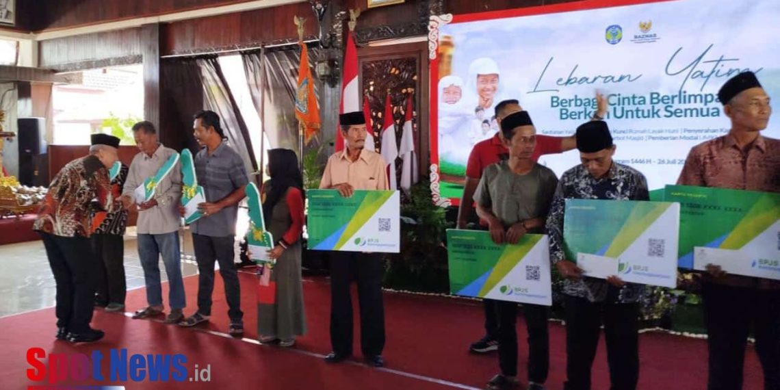 Baznas Nganjuk Gelar Lebaran 1.000 Yatim, Diisi Pembagian Kunci Rumah Hingga Premi BPJS