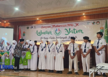 Kegiatan Lebaran Yatim 1446 H  Yang Di laksanakan oleh BAZNAS Ngawi bersama Kemenag Ngawi