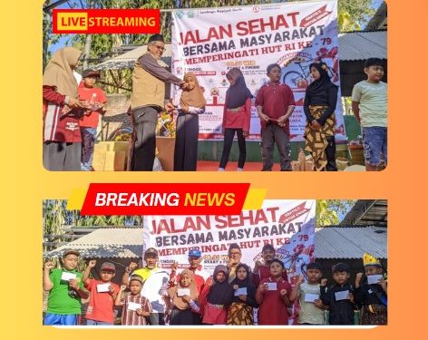 Baznas Ngawi Memperingati HUT RI Ke – 79 Dengan Pemberian Bantuan Kepada Anak Yatim.