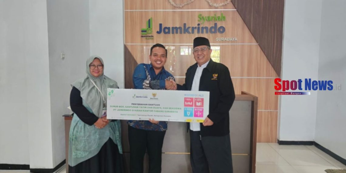 BAZNAS Jatim Terima Penyerahan Bantuan Sumur Bor dari Jamkrindo Syariah