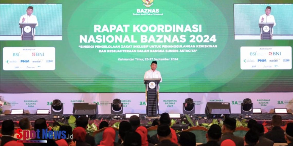 Hadiri Rakornas BAZNAS 2024, Menko PMK Tekankan Pentingnya Kesadaran Berzakat