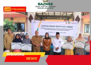 Baznas Kab Mojokerto Beri Bantuan Usaha Terhadap 100 UMKM Bersama Pemerintah Daerah.