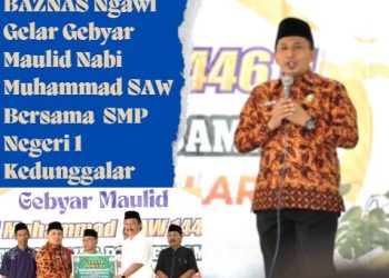 BAZNAS Ngawi Gelar Gebyar Maulid Nabi Muhammad SAW Bersama  SMP Negeri 1 Kedunggalar