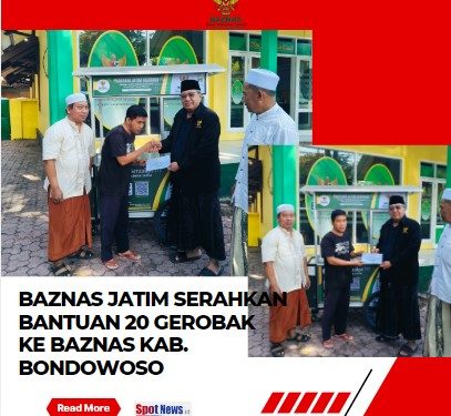 Baznas Jatim dan Baznas Kab. Bondowoso Salurkan Bantuan 20 Gerobak Untuk Perkuat Ekonomi Kreatif