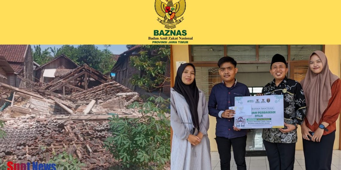 BAZNAS Ngawi Berikan Bantuan Biaya Renovasi Ibu Suwarti,Akibat Rumah Roboh