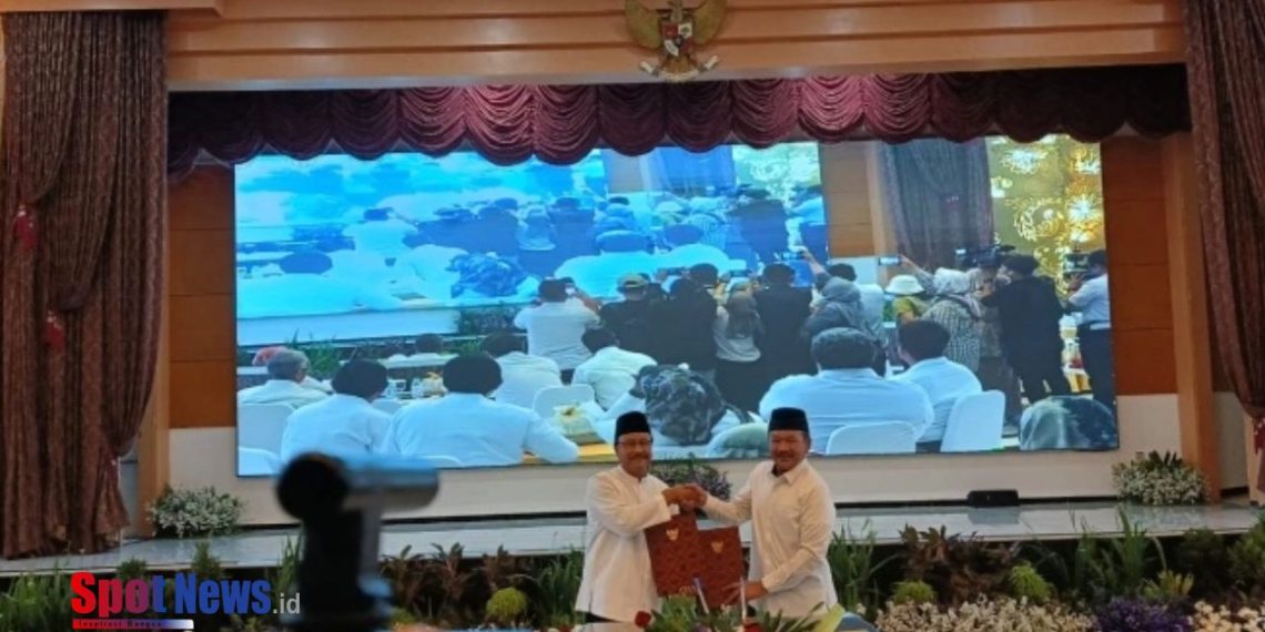 Kemensos melakukan penandatanganan MoU dengan Baznas tentang penyelenggaraan kesejahteraan sosial