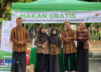 BAZNAS Tulungagung Bagikan 2000 Porsi Makanan Gratis dalam Peringatan Hari Jadi ke-819 Kabupaten Tulungagung