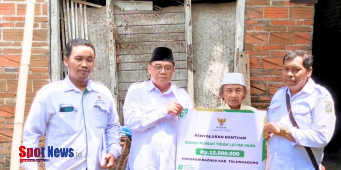 BAZNAS Tulungagung Salurkan Bantuan Bedah Rumah kepada Warga Desa Podorejo