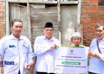 BAZNAS Tulungagung Salurkan Bantuan Bedah Rumah kepada Warga Desa Podorejo