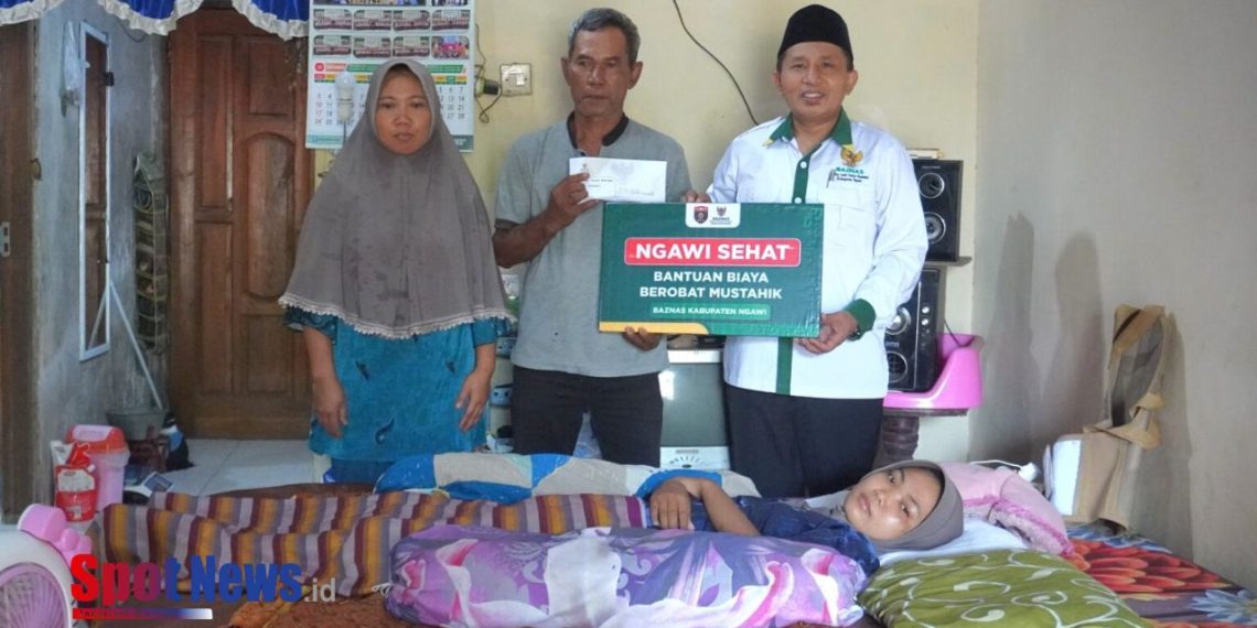 BAZNAS Kabupaten Ngawi Berikan Bantuan kepada Pelajar Madrasah Aliyah yang Terluka Akibat Kecelakaan Maut