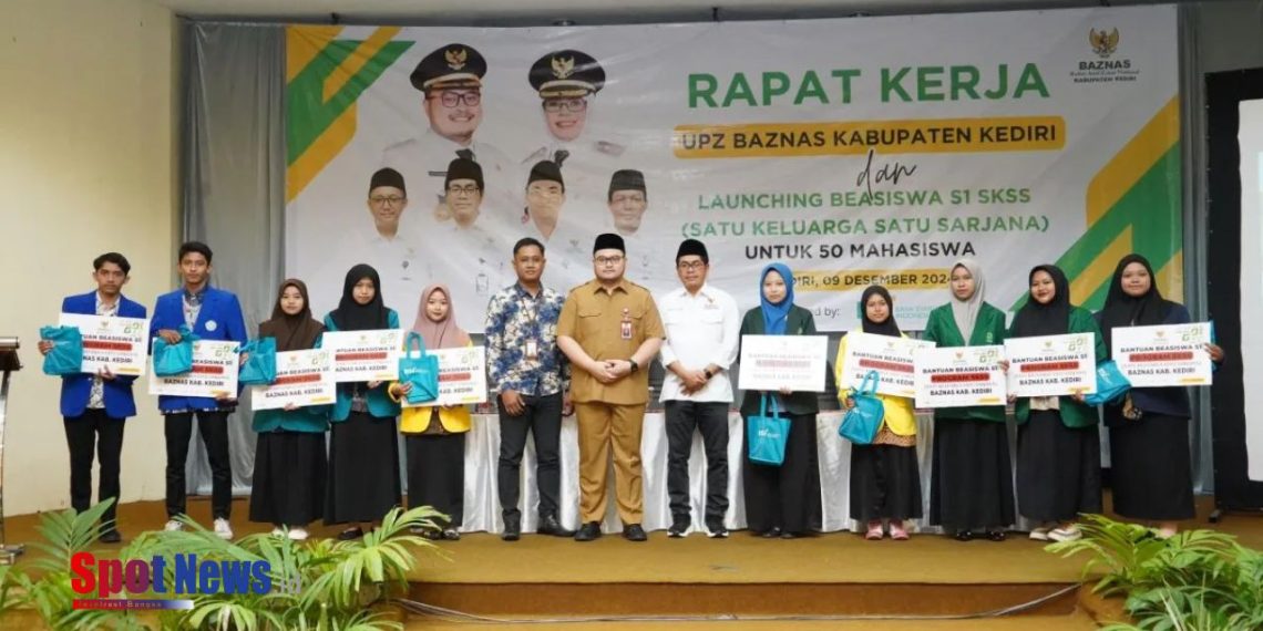 Pemerintah Kabupaten Kediri Kolaborasi dengan Baznas Kabupaten Kediri Luncurkan Program Beasiswa SKSS