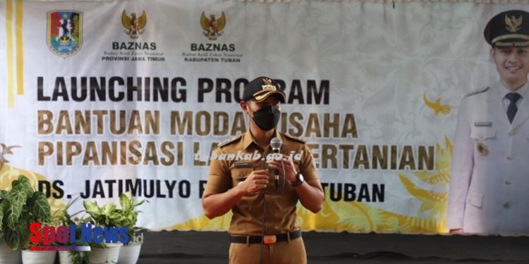 Kolaborasi Baznas Jatim dan Pemda Tuban Bantu Pipanisasi Lahan Pertanian