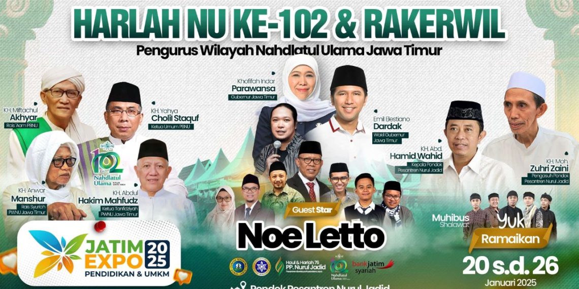 Pondok Pesantren Nurul Jadid Jadi Tuan Rumah Harlah ke-102 NU dan Rakerwil PWNU Jatim