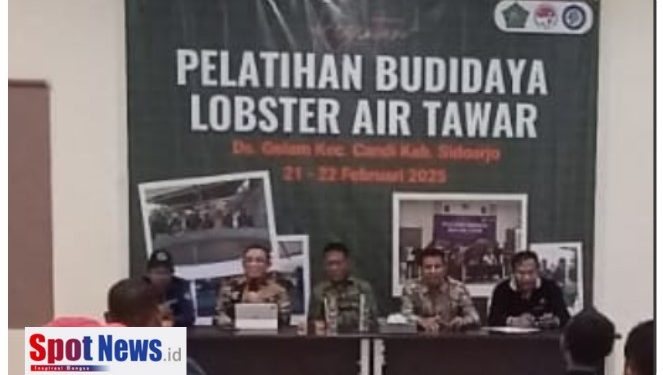 Pelatihan Budidaya Lobster Air Tawar, Ds Gelam Kec. Candi, Kab. Sidoarjo.