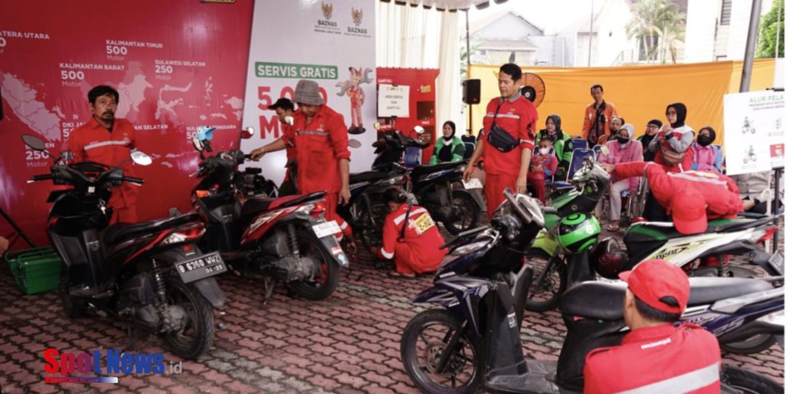 BAZNAS Jatim Gelar Servis dan Ganti Oli Gratis untuk 500 Pemotor