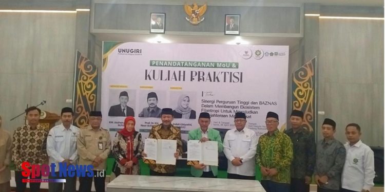 BAZNAS RI, BAZNAS Jatim, dan BAZNAS Bojonegoro Jalin Kerja Sama Strategis dengan UNUGIRI Melalui Penandatanganan MoU dan Kuliah Praktisi