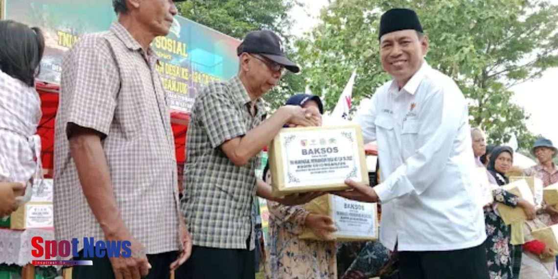 BAZNAS Nganjuk Tunjukkan Kepedulian Lewat Bantuan Sosial di Pembukaan TMMD 2025