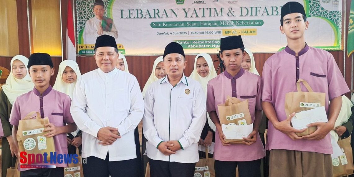 BAZNAS dan Kemenag Ngawi Gelar Santunan Lebaran Yatim dan Difabel untuk 1.267 Penerima