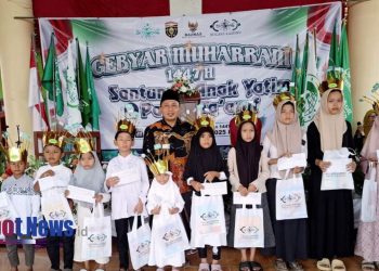 Gebyar Muharram 1447 H di Widodaren: BAZNAS Ngawi dan LAZISNU Santuni 250 Anak Yatim dan Gelar Pawai Ta’aruf Meriah